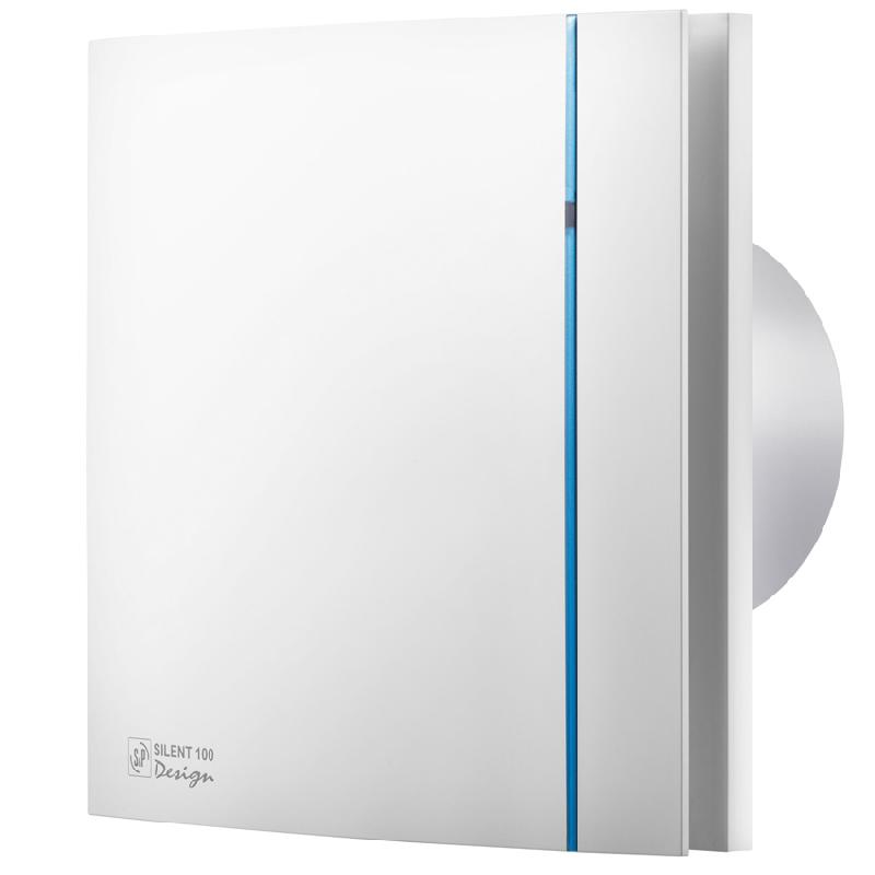 Aérateur intermittent à détection d'humidité S&P Silent Design - silencieux - 100 mm - hygrostat réglable - débit 85 m³/h_1