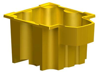 Bac de rétention PE 1100 litres + Caillebotis + Réceptacle intégré - Sans caillebotis_1