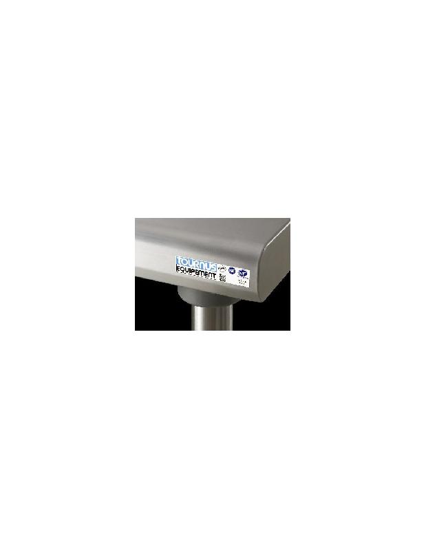 Table inox du chef - un bac à droite 400x400x250 mm - étagère basse - 1000x700x850/950 mm - TOURNUS EQUIPEMENT - AISI 441_1