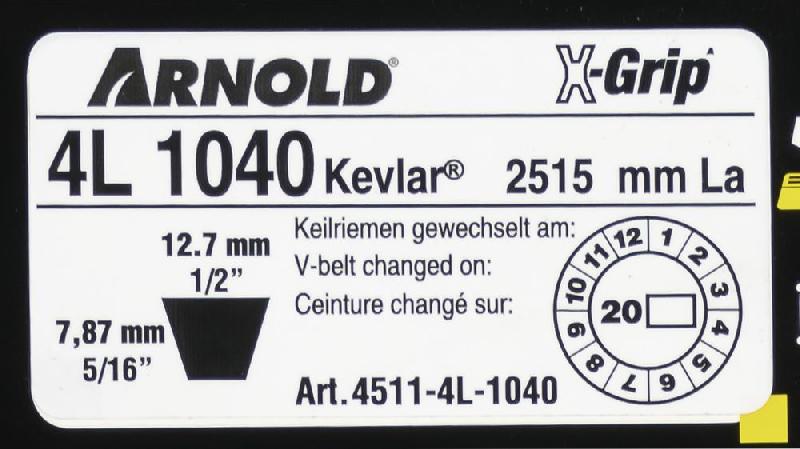 Courroie trapézoïdale X-Grip V - type 4L1040_1