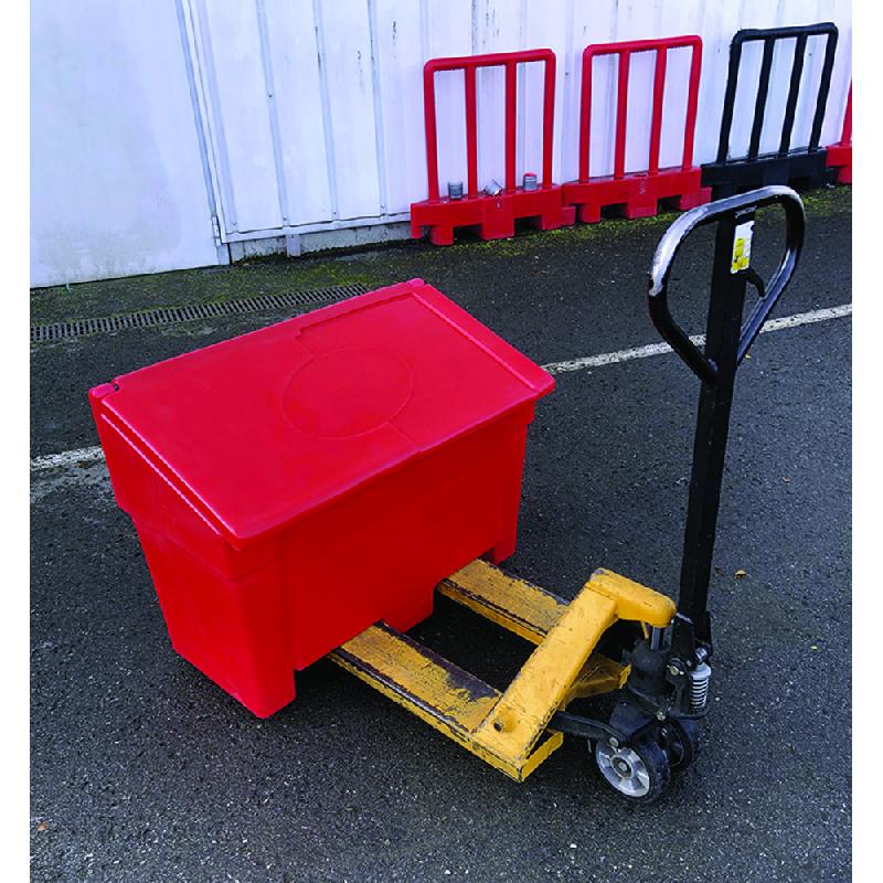 Lot de 6 bacs à sable ou sel 300L avec pelle - polyéthylène haute densité - fabrication française_1