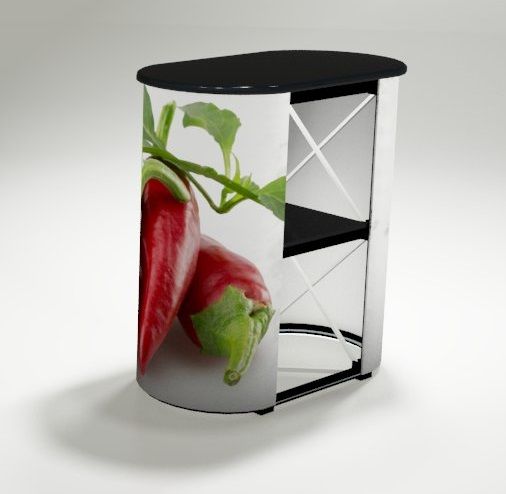 Comptoir pliable parapluie taille S - 2x1 avec plateau 40x90cm et étagère intérieure_1