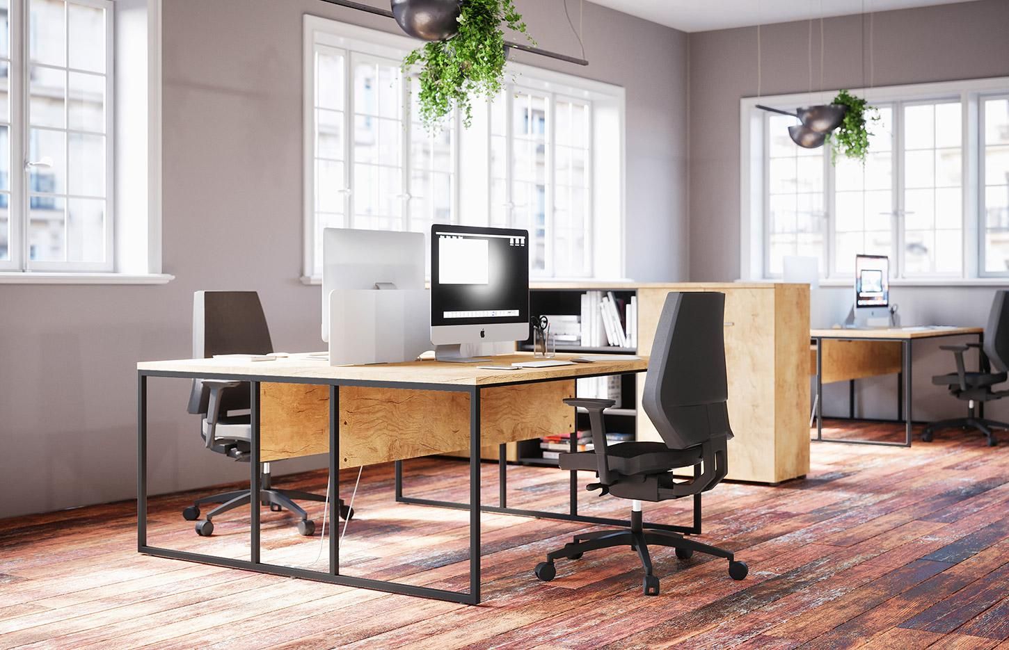 Etretat - bureau open space - france burea - piétement acier en tube_1