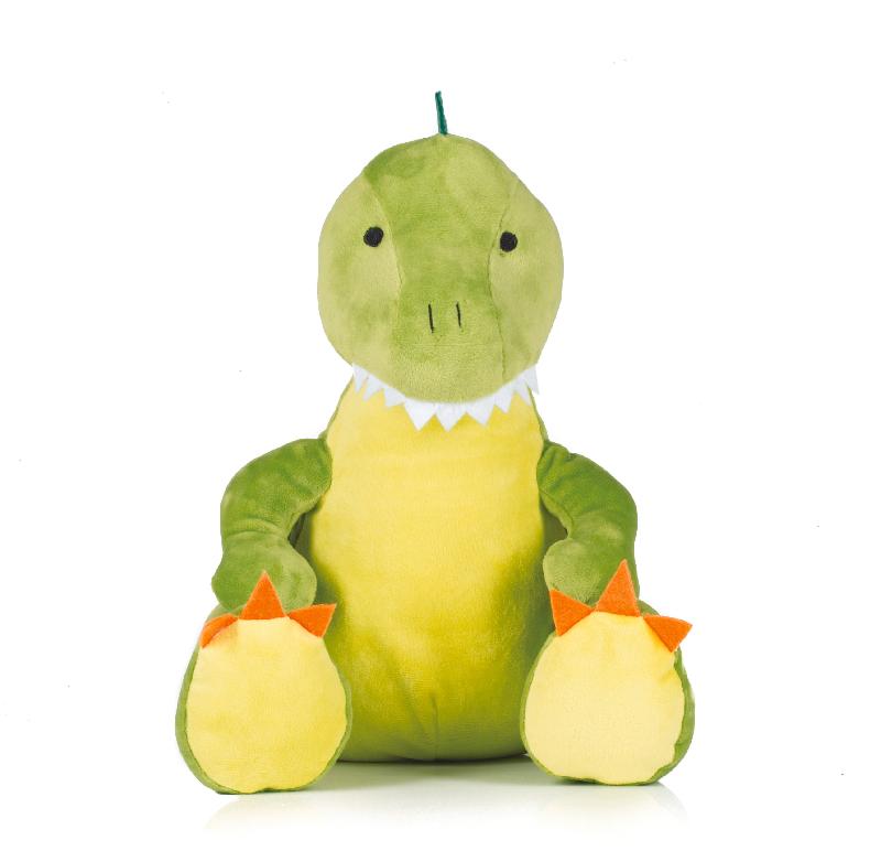 Peluche zippée Dinosaure - 42 cm - Rembourrage amovible - Réf: MM053_1