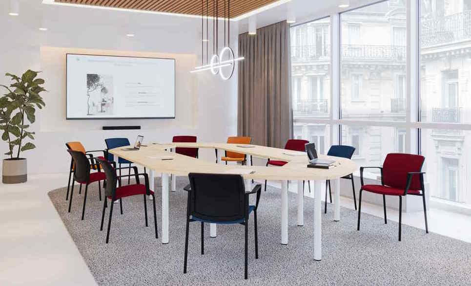 Table modulaire EASY - pieds partagés - configurations personnalisables - fabrication française_1