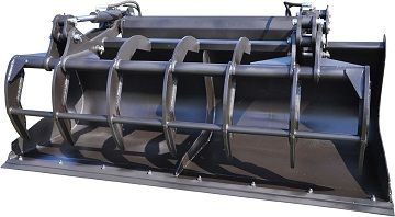 Benne multifonction - Lamy Les Constructeurs - Largeur 1,70m à 2,60m - Fond plat renforcé et grappins variés_1