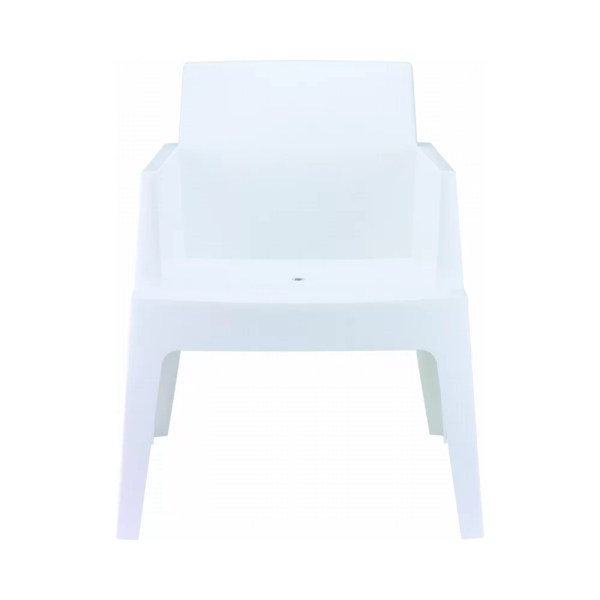 Fauteuil en résine BOX - Stamp - empilable et recyclable pour usage extérieur_1