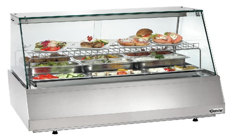 Vitrine réfrigérée 3/1 GN, verre plat 406056 Bartscher_1