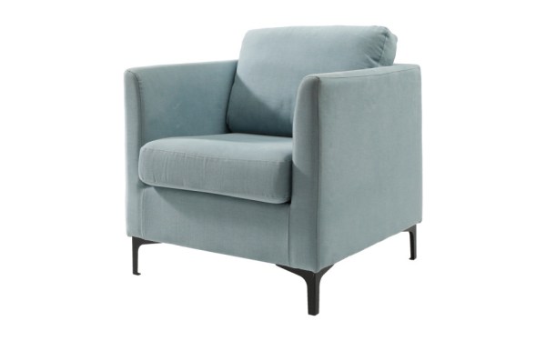 Fauteuil Spencer 75 cm - Home Spirit - Compact et élégant, structure en bois et métal noir_1