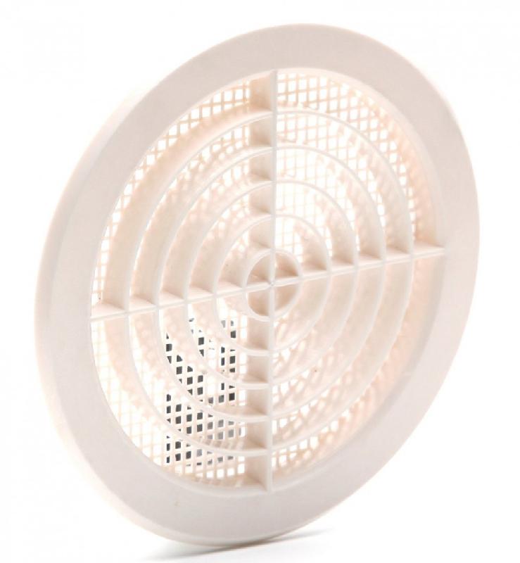 Grille d'aération ABS naturel - diamètre 14.7 cm - intérieur/extérieur - passage d'air 50 cm²_1
