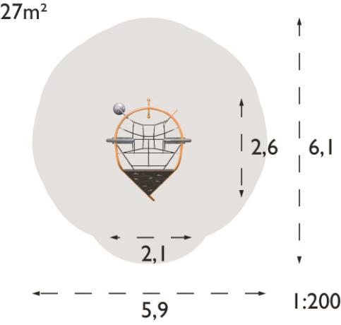 Structure multi-jeux Nexus Quantum - 7 à 16 ans - Réf. 8019696 - Hags - Jaune - Scellement béton_1