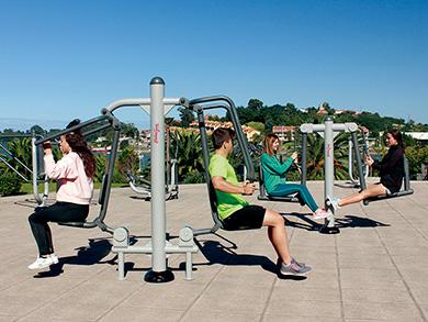 Appareil de fitness de plein air - Urban Gym Ascenseur Flexion des Bras - Acier peint à la poudre - 2,22 x 0,74 x 1,9 m_1