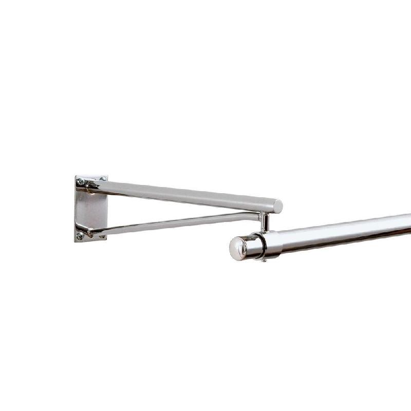 Console murale support tube 25mm - acier gris - pour barre de penderie_1