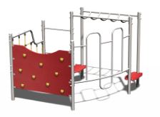 Parcours de santé sportif circulaire avec échelle de suspension - MES07I - CREA Équipements_1