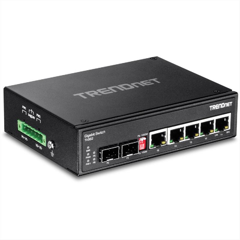TRENDnet TI-G62 Switch Rail DIN Gigabit industriel renforcé à 6 ports_1