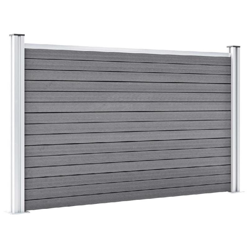 Vidaxl clôture de jardin wpc 180x105 cm gris 49073_1