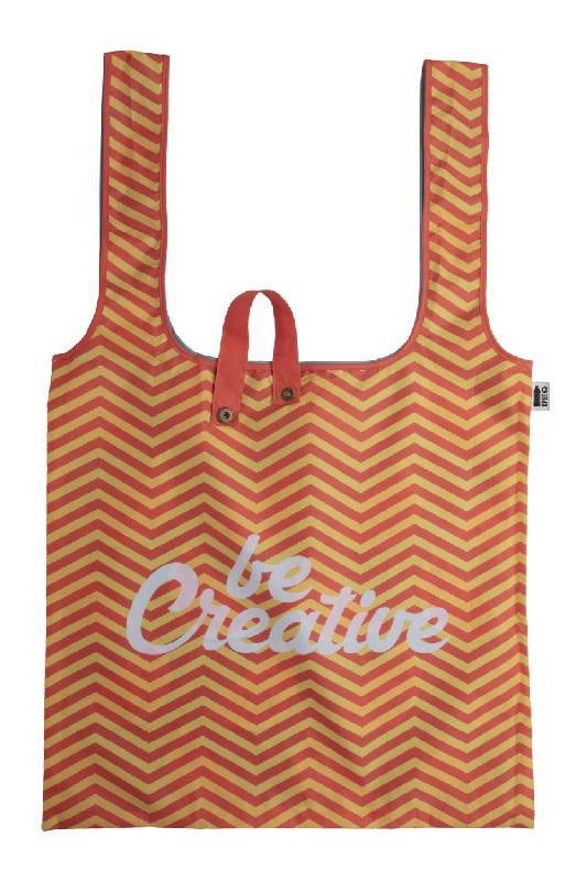 Sac shopping pliable sur mesure - 190T RPET - Impression sublimation - Labélisé RPET_1