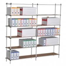 Rayonnage archive et bureau - acier galvanisé ou peint - tablettes métalliques et parois_1