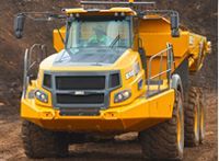 Engin de chantier BELL B50e avec capacité de chargement de 27,5 m3