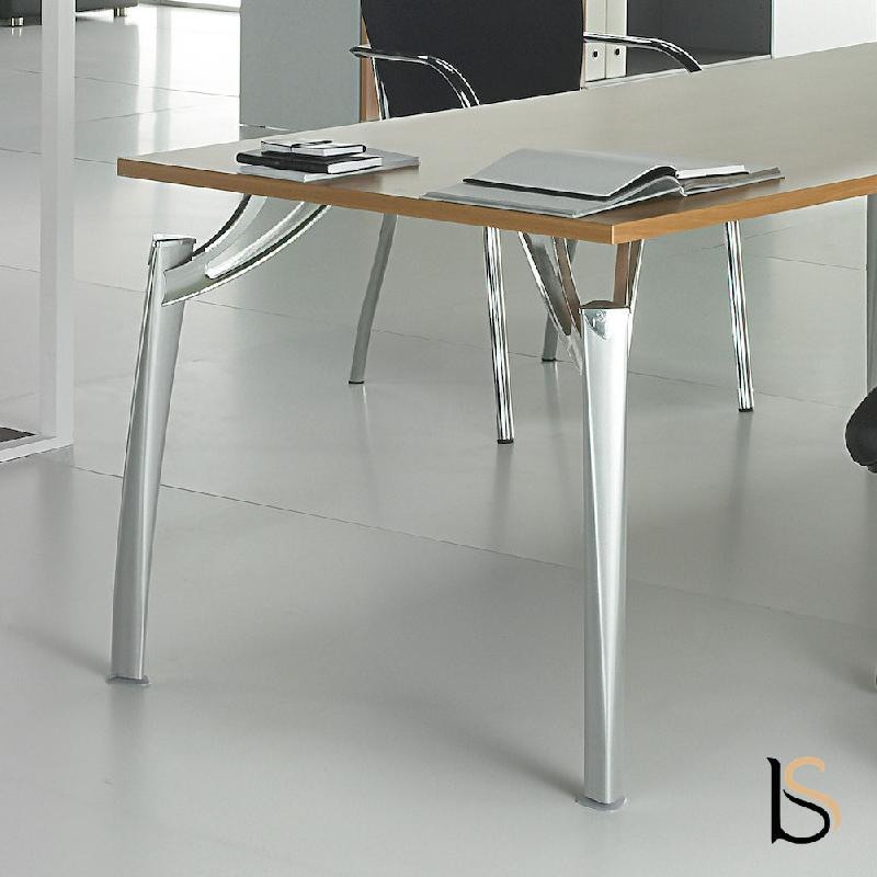 Bureau pour manager Rock 3 - Mobel Linea - 160, Chromé, Blanc_1