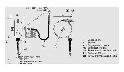 Équilibreur enrouleur 9203 - câble polyuréthane - capacité 3 à 5 kg - course 900 mm_1