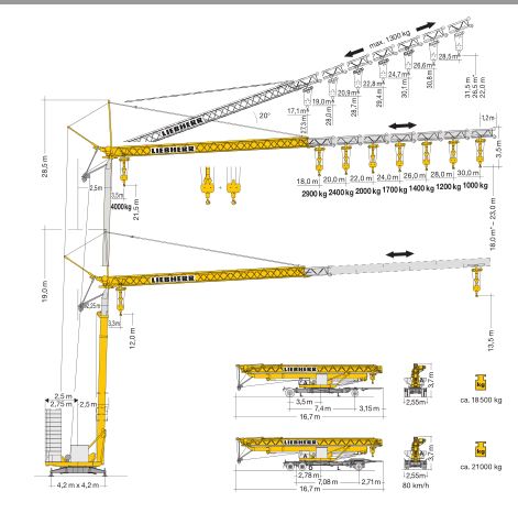 Grue à tour GMA Liebherr 42 K - 2.1T_1