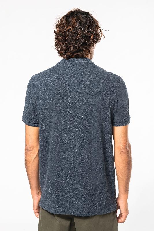 Polo vintage manches courtes homme - Réf: KV2206 - 100% coton - Maille piquée aspect vieilli - Marque Kariban_1
