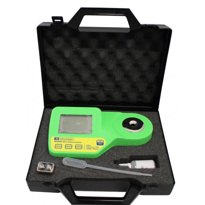 Réfractomètre numérique Milwaukee MA885 - 0 à 230° Oe / 0 à 50% Brix - Correction automatique de température_1