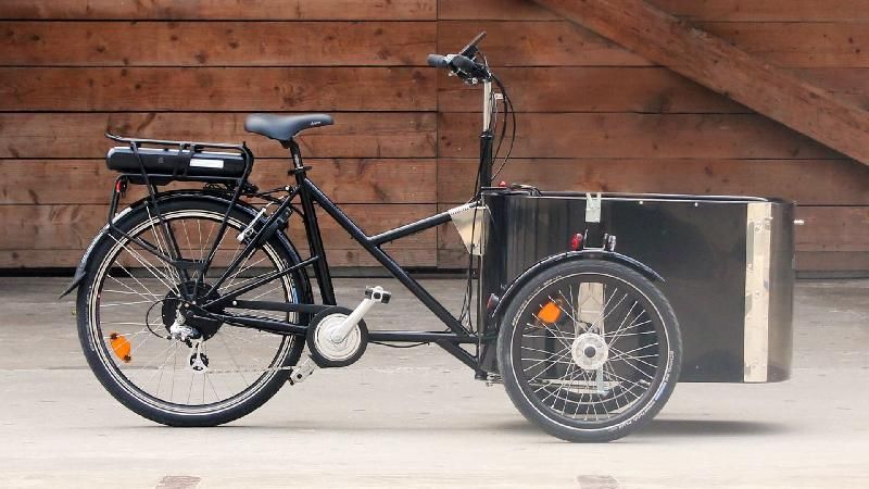 Triporteur électrique Nihola Cargo Single - 180L, 100kg, moteur Bafang 250W_1