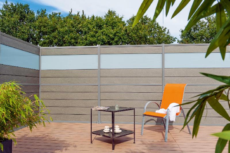 Chapeau de poteau en fonte d'aluminium thermolaqué - Gris clair - H.1.7 x L.5 x P.6.5 cm - Garantie 10 ans_1