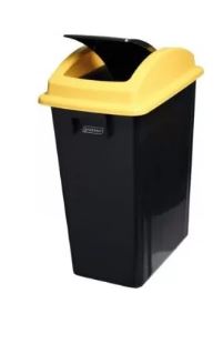 Poubelle de Tri Sélectif 40L - Polypropylène Recyclé à 50% - Couvercle Basculant en 3 Coloris - Idéale pour Espaces Étroits_1