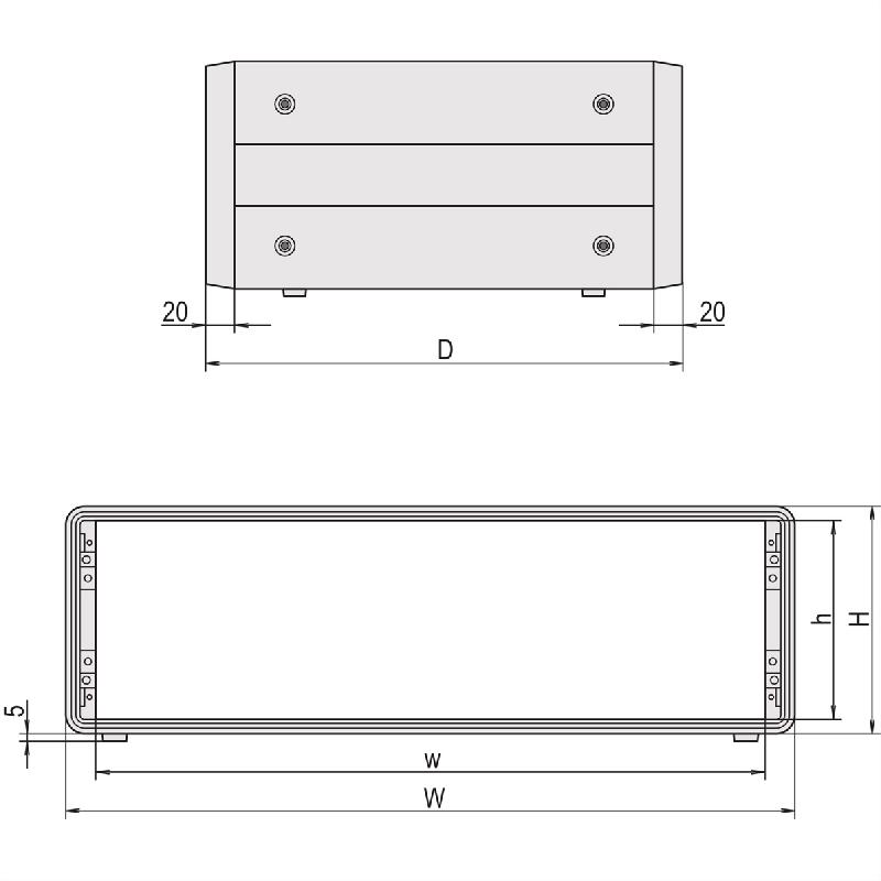 SCHROFF CompacPRO Coffret de bureau non blindé, 3 U, 84 HP, 271 mm_1