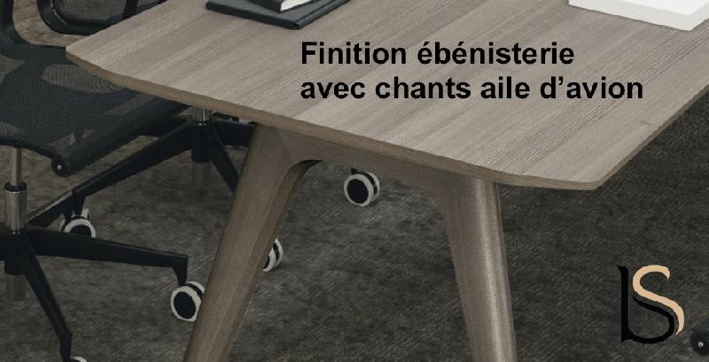 Table de réunion interactive Rail - Bralco. - Chêne gris_1