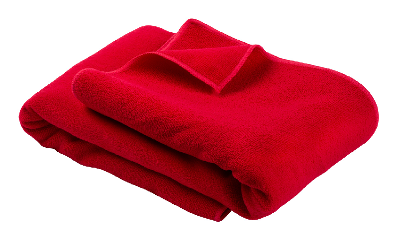 Serviette en microfibre - grande taille - 310 g/m² - couleur rouge - poids 470 g_1