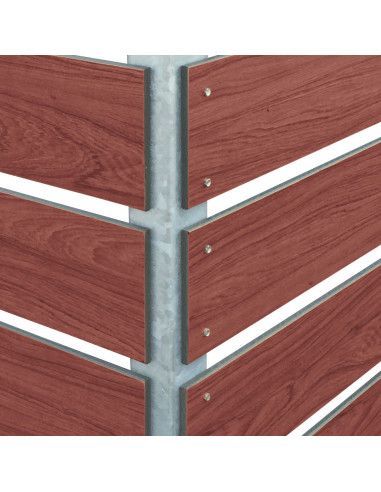 Compact - cache-conteneurs Challenv - 1 bac 4 roues - poteaux acier peint sur galva - bardage 7 lames en compact_1