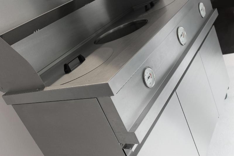 Friteuse à gaz 3 pots mécaniques - Capacité 3x13L - Rendement jusqu'à 150kg/h - Référence MECA-FRYER 3B_1