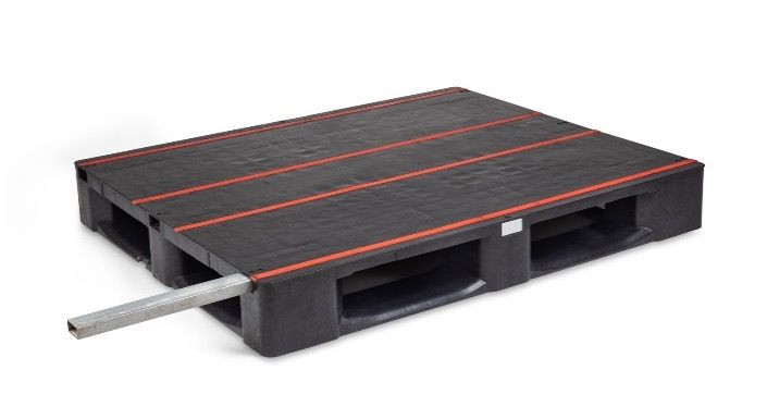 Palette plastique pleine - BLPG-1210HR3RR-CD - 1200x1000x157 mm - Charge statique 5000 kg - PEHD recyclé_1