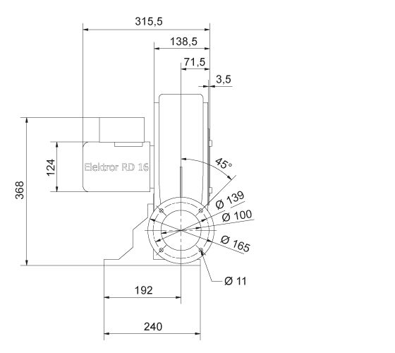 Ventilateur radial Atex RD 16 - Elektror - Jusqu'à 90 m³/min et 6.800 Pa_1