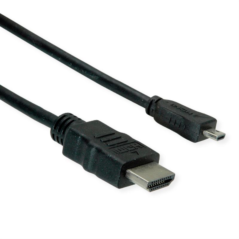 Roline green câble hdmi high speed avec ethernet, hdmi m - micro hdmi m, 2 m_1