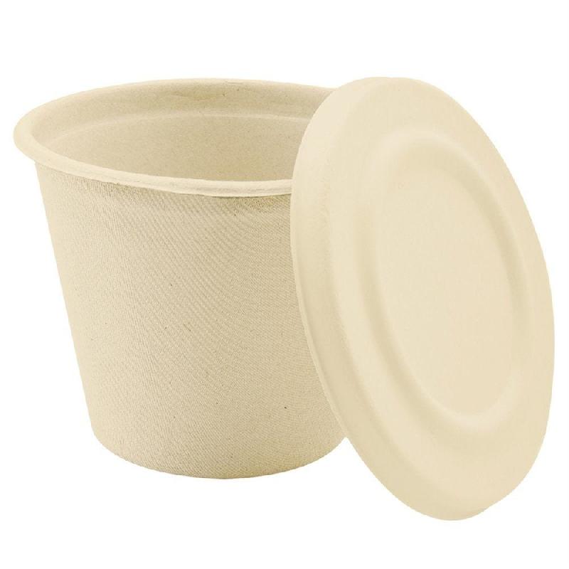 Couvercle bagasse naturel Ø11cm pour pot à soupe 33993 - par 600_1