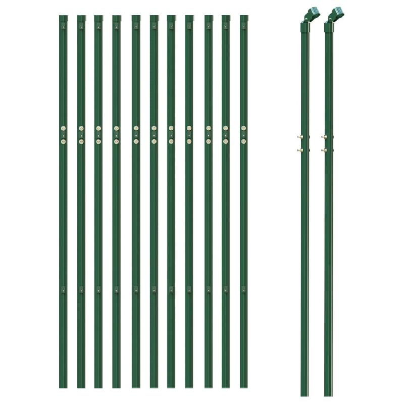 Vidaxl clôture en treillis métallique vert 1,1x25 m acier galvanisé 154074_1