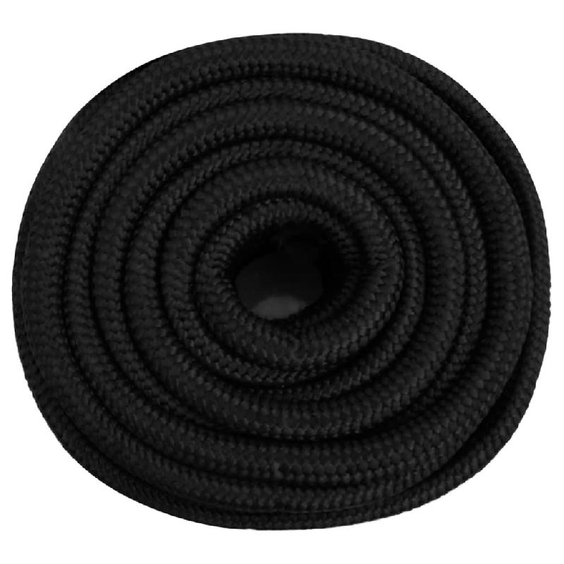 Vidaxl corde de bateau noir complet 20 mm 100 m polypropylène 152528_1