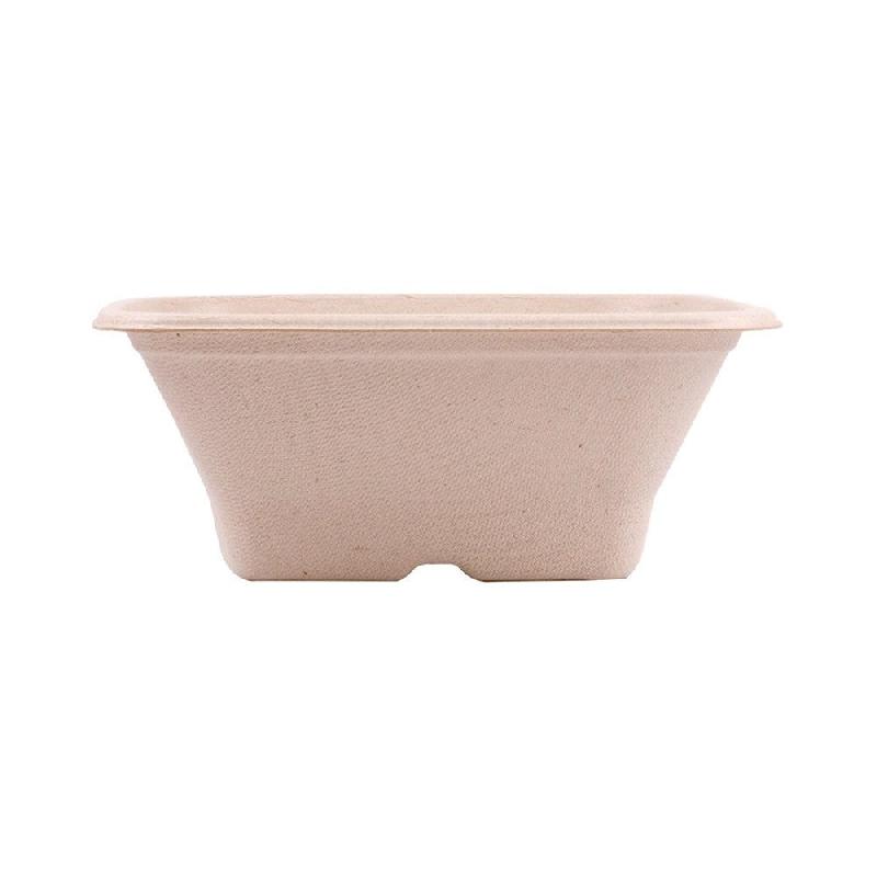 Bol carré bagasse naturelle 950cc 18x18x7cm - par 400_1