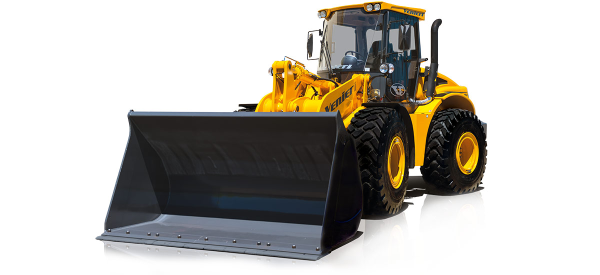 Chargeuse 22 tonnes équipée d'un moteur Deutz et d'une transmission hydrostatique