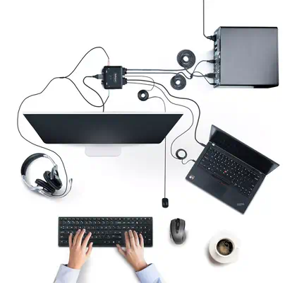 StarTech.Com C2-H46-UAC-CBL-KVM commutateur écran, clavier et souris Noir_1