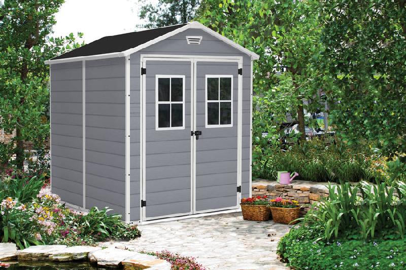 Abri de jardin en résine - Premium 86 DPF - 3,75m² - Gris_1