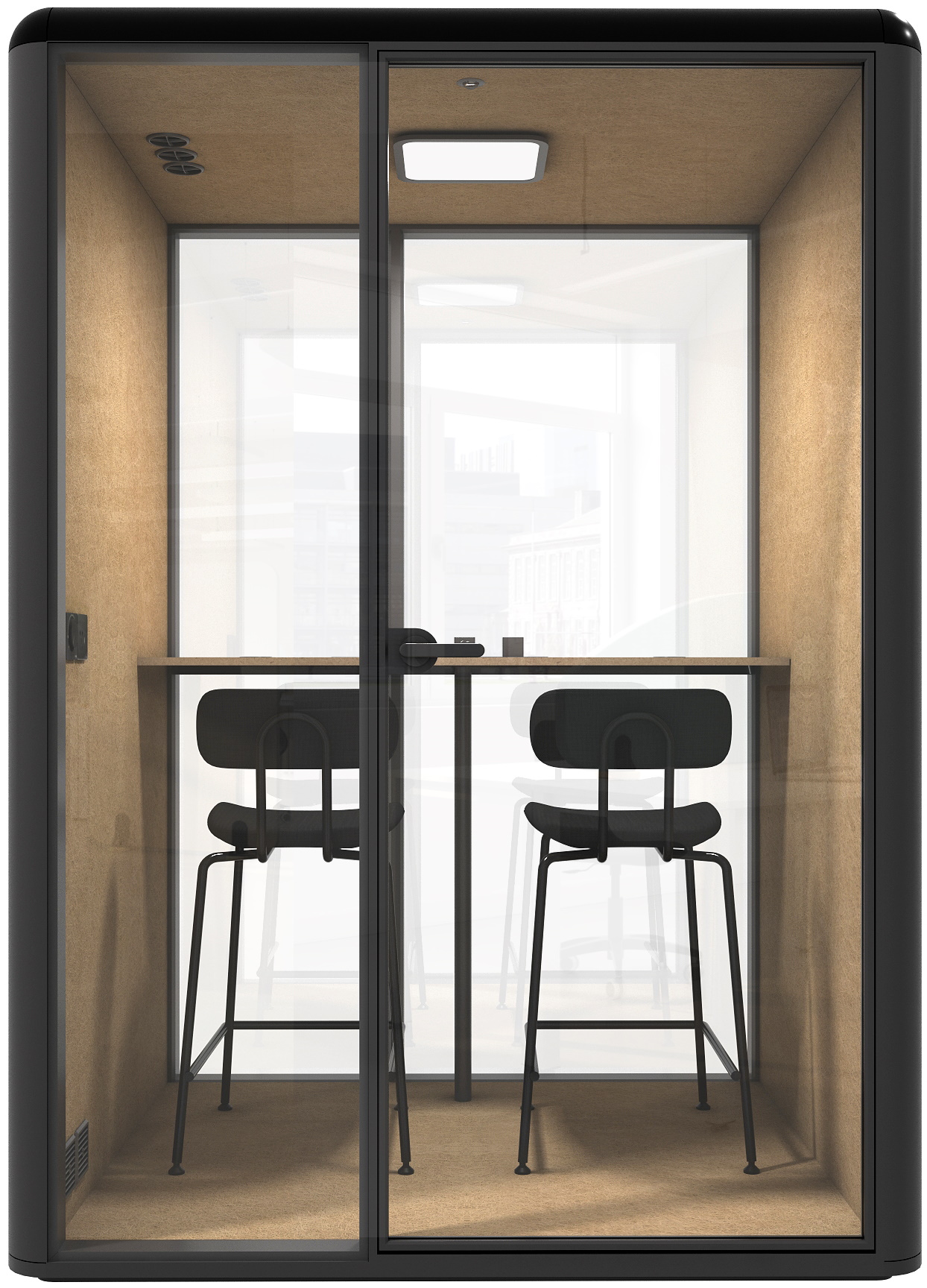 Cabine acoustique Essen M - 1 à 2 personnes - Finition blanche ou noire_1