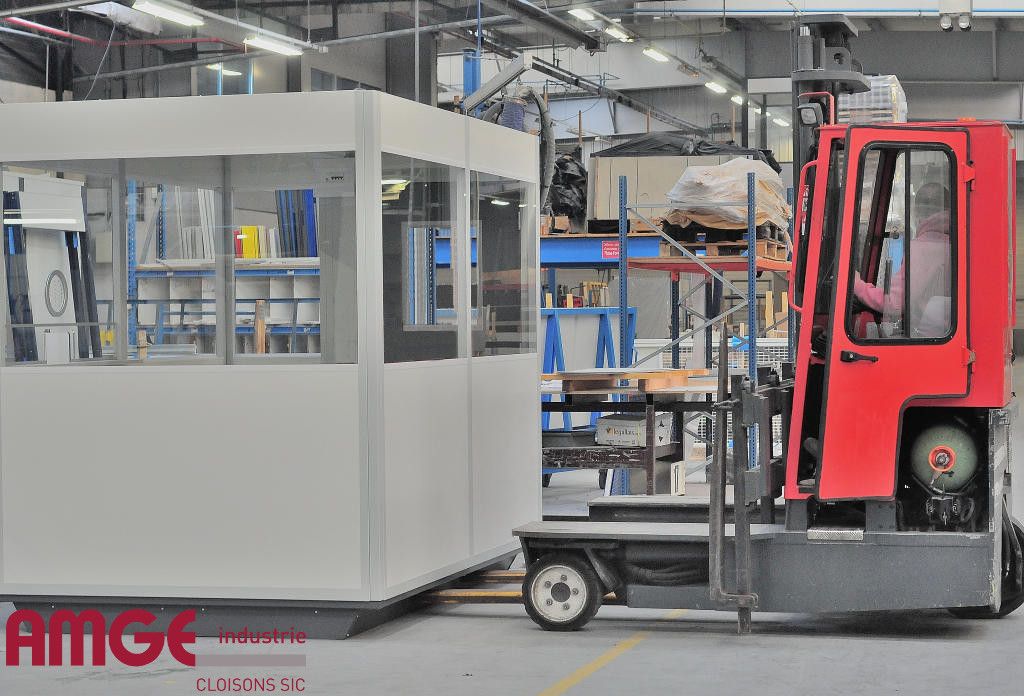 Cabine isolée et palettisable en acier - adaptée aux environnements industriels exigeants - cloison amovible isolée_1