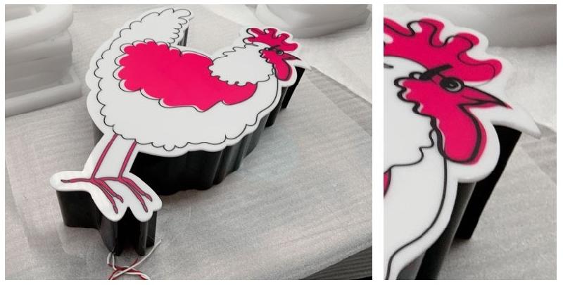 Caisson lumineux LED avec formes personnalisables - base aluminium, éclairage LED_1