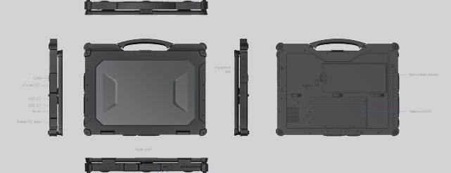 PC portable durci 14 pouces spécial IA - Windows 11 - StrongPad X14M pour applications industrielles_2